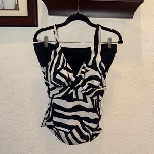 Black and White Tankini